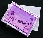 Believe - Handcrafted (blank) Card - dr16-0014